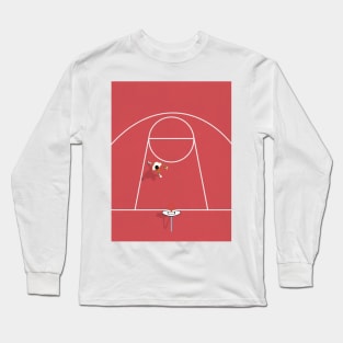 Shooting Hoops | Basketball Artwork Long Sleeve T-Shirt